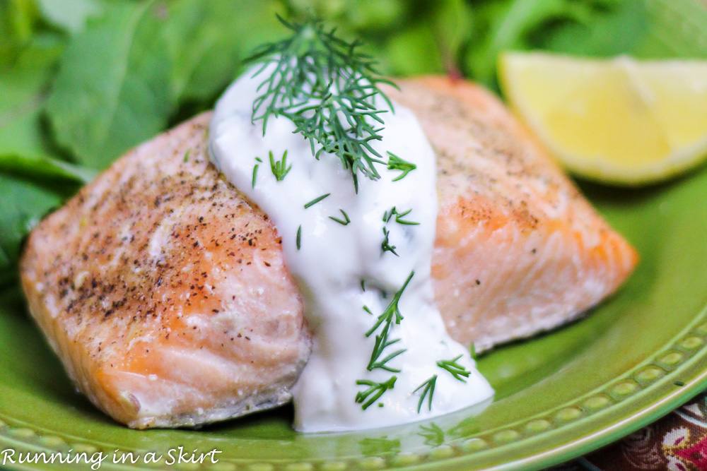 Gourmet in 30 Mins: Baked Salmon with Creamy Dill Sauce
